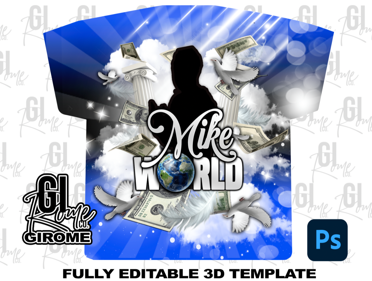 RIP2 Shirt Template Digital File Photoshop Template Editable