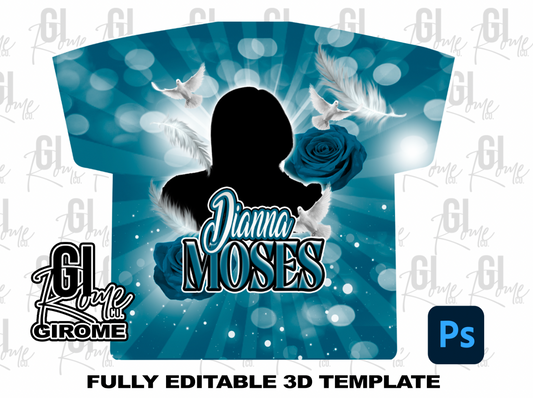 RIP6 Shirt Template Digital File Photoshop Template Editable