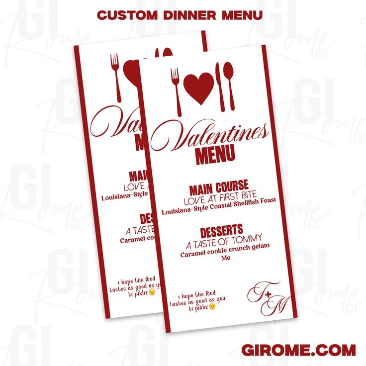 MENU CARD(S) (DESIGN ONLY)